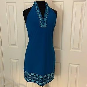 WHITE HOUSE | BLACK MARKET  👗NWT - Teal Halter Dress 👗 Ladies SZ Medium
